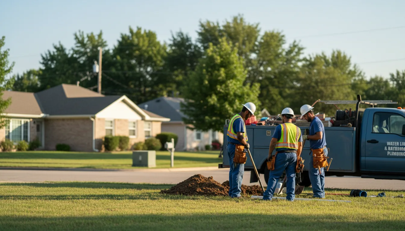 Residential water line and bathroom plumbing service in Roxbury, PA